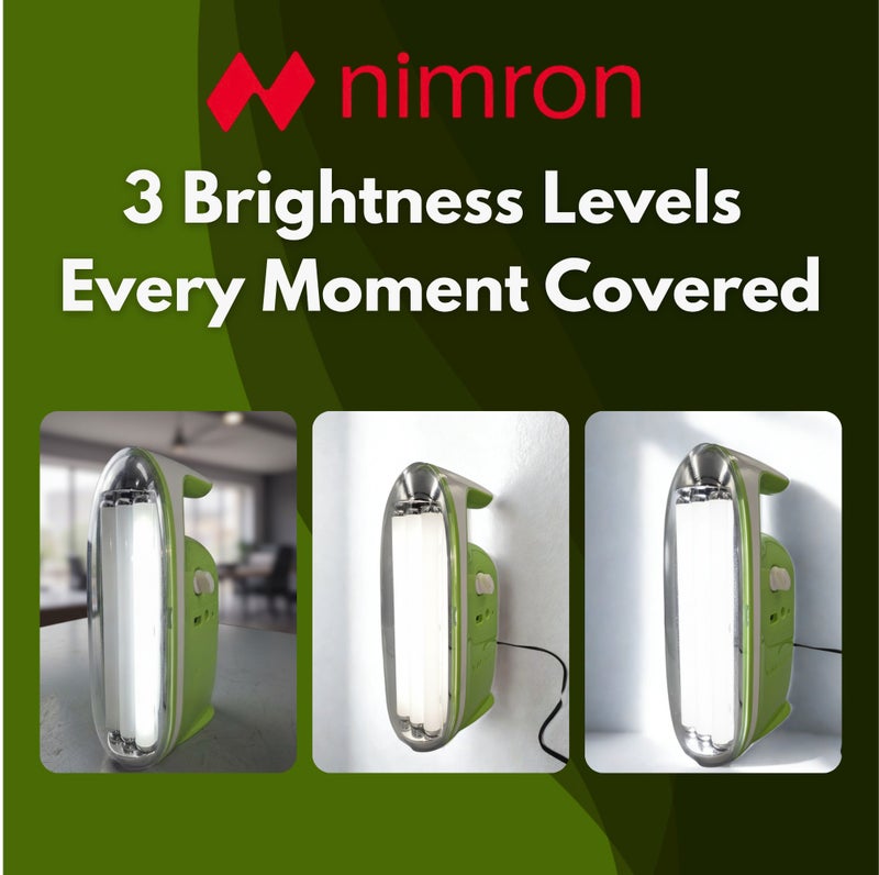 nimron Rechargeable Emergency lantern | Lead - Acid Battery | Long Duration time | 60 pcs SMD LED | Over Charge Protection | charging USB Output Red/green - Image 5