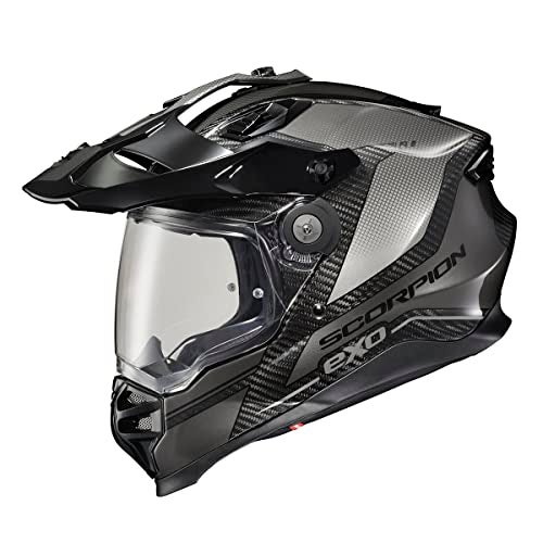 ScorpionEXO XT9000 Full Face Carbon Fiber Adventure Motorcycle Helmet with Pinlock Ready Shield Bluetooth Ready Speaker Pockets DOT ECE Trailhead Phantom Large - Image 3
