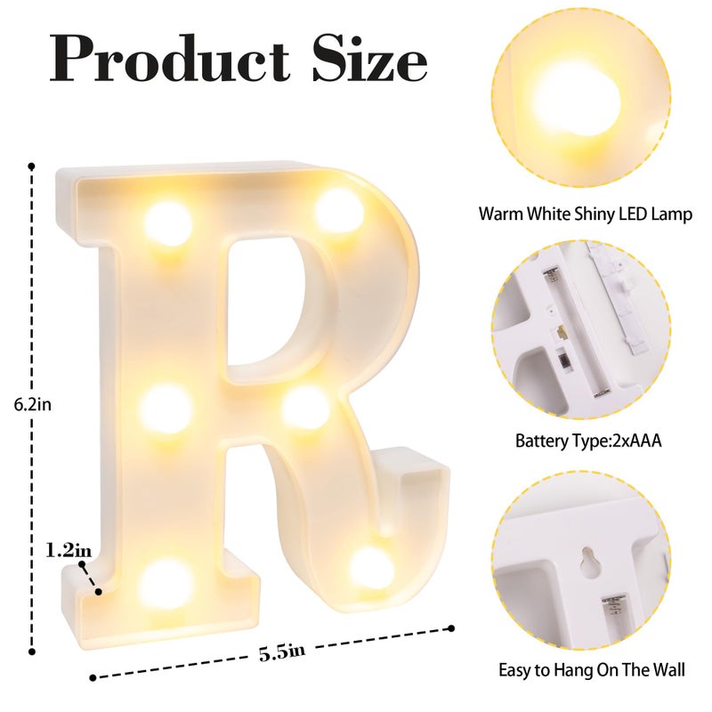 JUSTOTRY 6Pcs Mr & Mrs LED Light Up Letters, 6.2 Inch Shiny Freestanding Mr and Mrs Sign Lights for Marriage Anniversary Celebration Engagement Banquet Wedding Table Decoration (Warm White) - Image 2