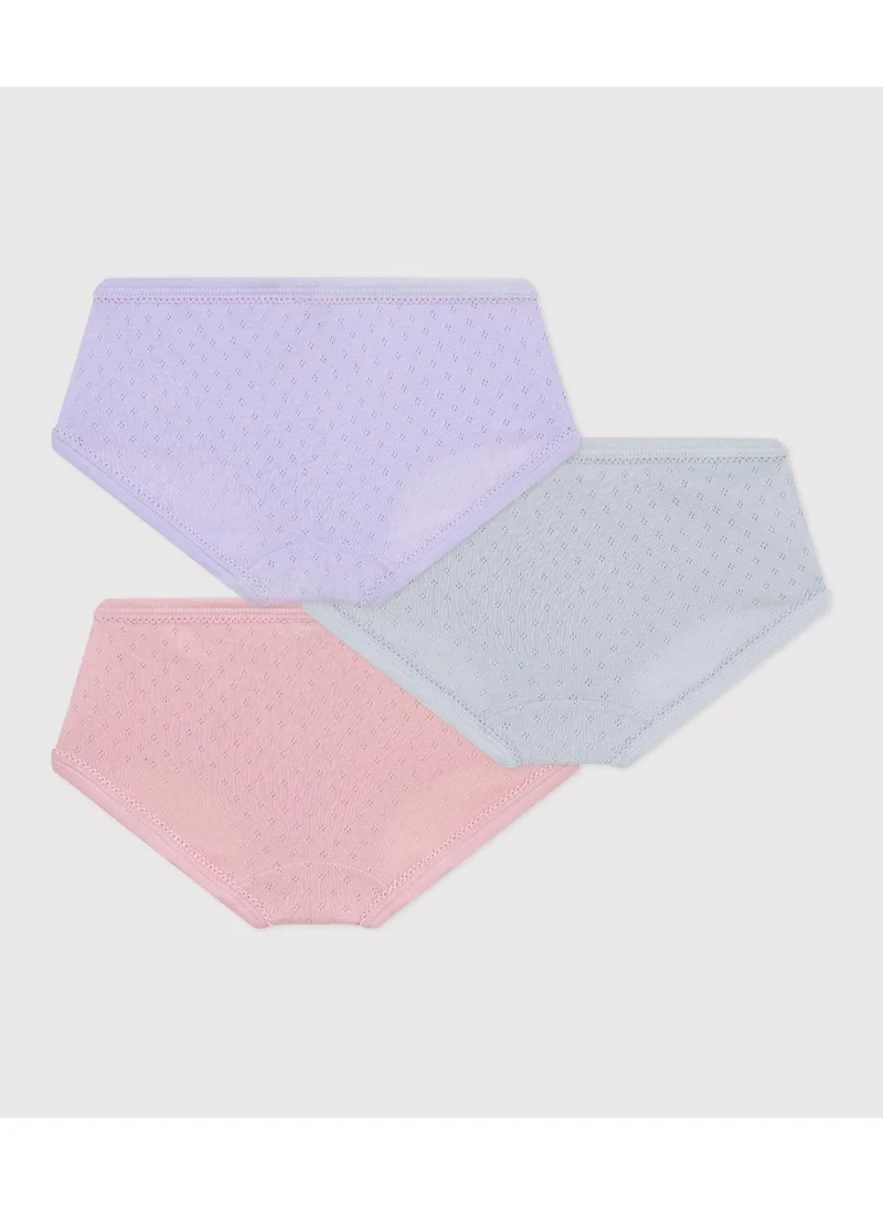 بيتي باتو Pack of children's high-waisted openwork cotton pants
