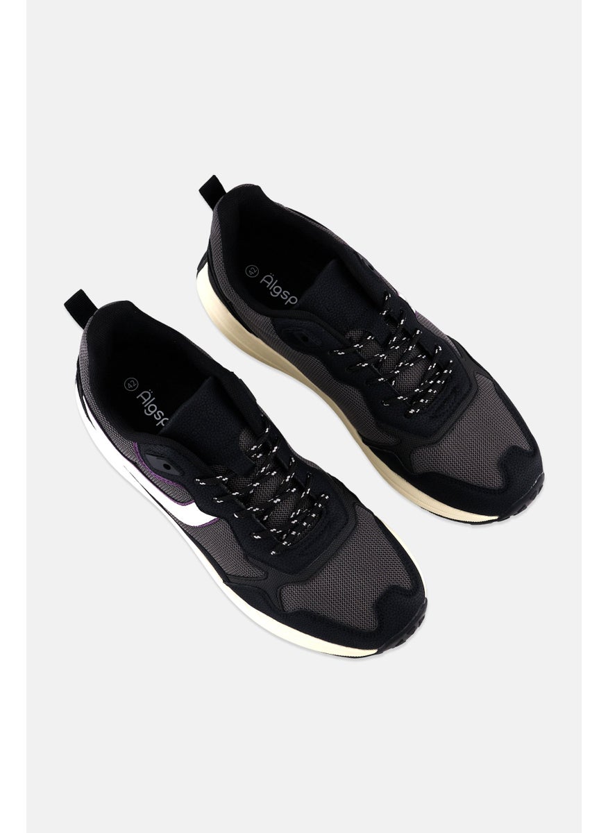 Algspar Men Lace Up Casual Shoes, Black  - Image 4