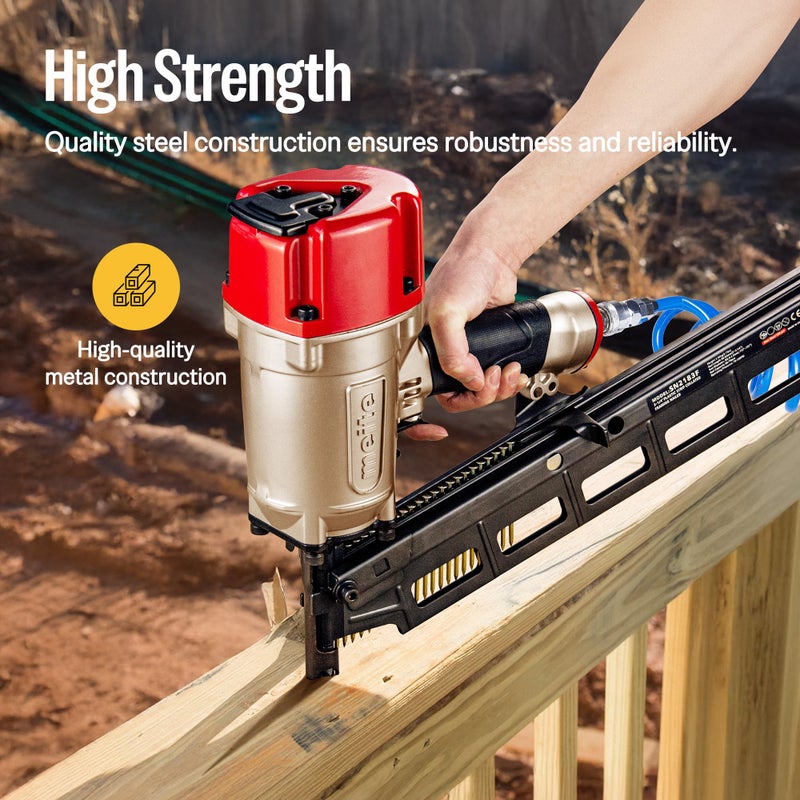meite 21 Degree Framing Nails 3 Inch 0.120'' Ring Shank Galvanized Plastic Collated Nails, Full Round Head Structural Nails for Framing Nailer Gun on Truss Assembly and Subfloors 1,000PCS - Image 5