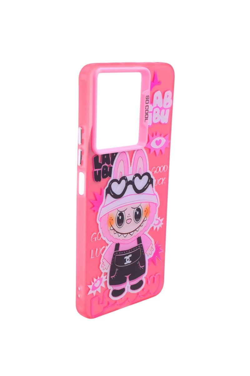 CFS TPU LABUBU Printed Back Cover Case For Xiaomi Redmi Note 13 4G - Pink White - Image 2