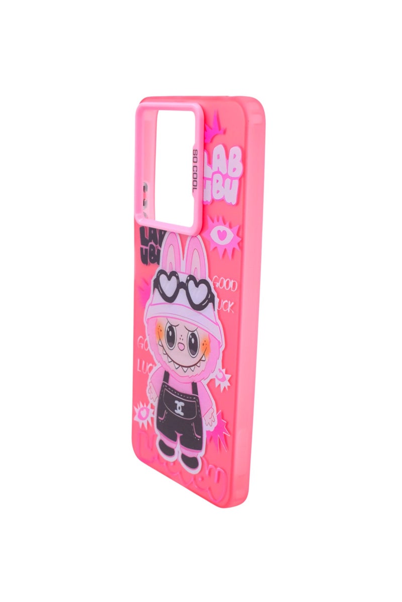 CFS TPU LABUBU Printed Back Cover Case For Xiaomi Redmi Note 13 4G - Pink White - Image 3