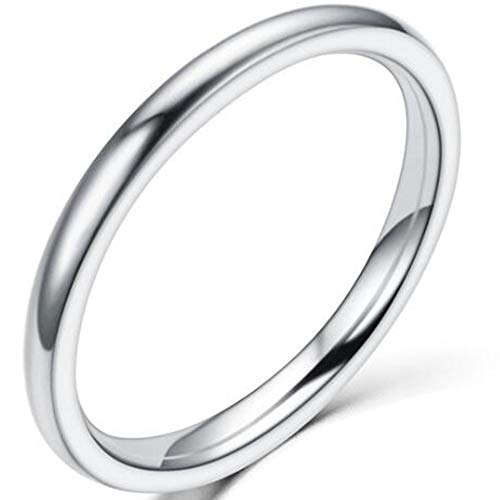 Jude Jewelers 1.5mm Stainless Steel Classical Plain Stackable Wedding Band Ring (Silver, 10) - Image 2