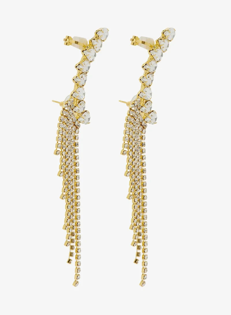 Ella Limited Edition Cuff Detail Rhinestone Embellished Earrings