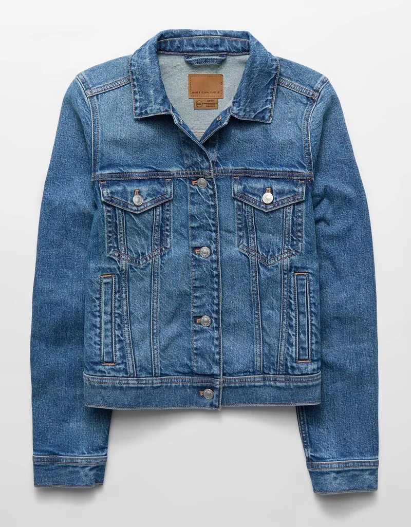 American Eagle  AE Strigid Denim Jacket for Women | Best Price UAE