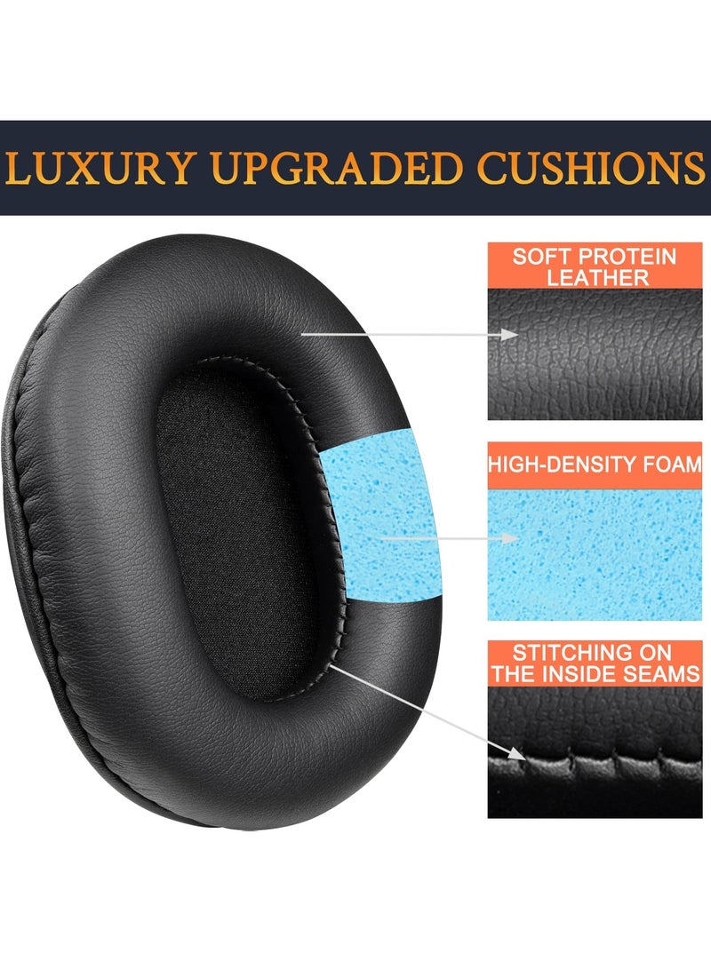 Earpads Replacement for Audio Technica ATH M50X M50XBT M50RD M40X M30X M20X MSR7 SX1 Headphones, Ear Pads Cushions with Softer Protein Leather, High-Density Foam,Black  - Image 4