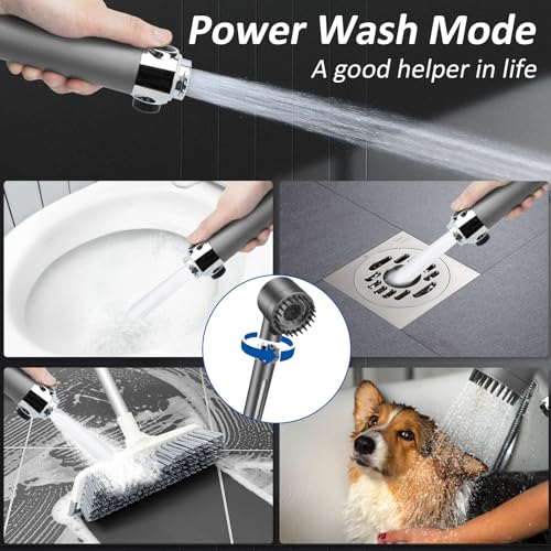 Luxsego High Pressure Shower Heads with Scalp Massager Shampoo Brush for Skin & Hair Care, Filtered Shower Head with Handheld Sprayer Soften Hard Water, 3 Settings 4 in 1 Detachable Showerhead Set - Image 5