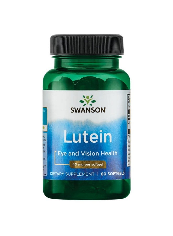 SWANSON مكمل صحة العين لوتين للرؤية والشبكية والماكولا 40 ملغ 60 كبسولة لينة - Image 2