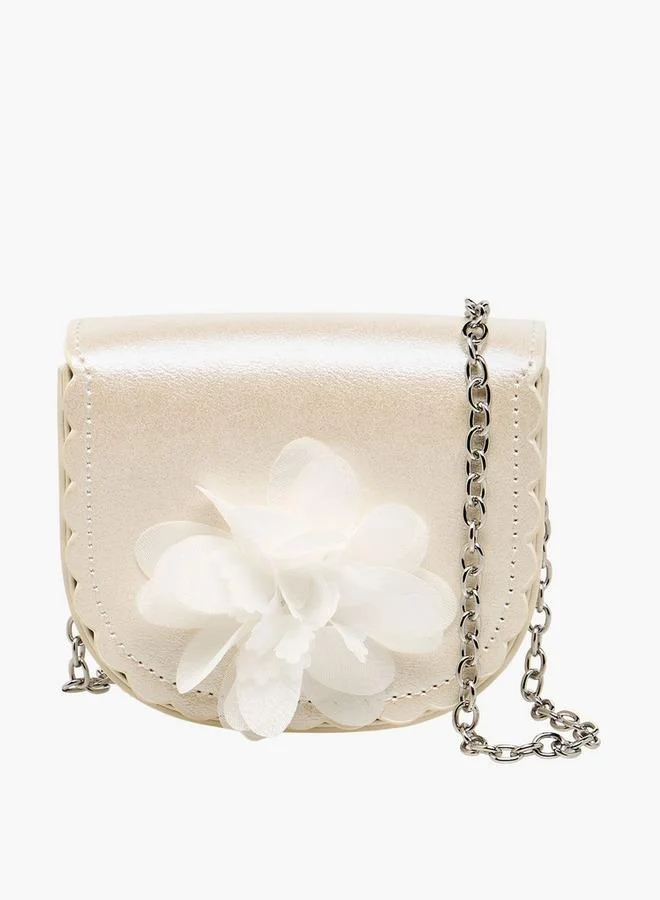 فلورا بيلا من شو إكسبرس حقيبة كروس بودي بزخارف زهور من فلورا بيلا مع حزام سلسلة مجموعة رمضان