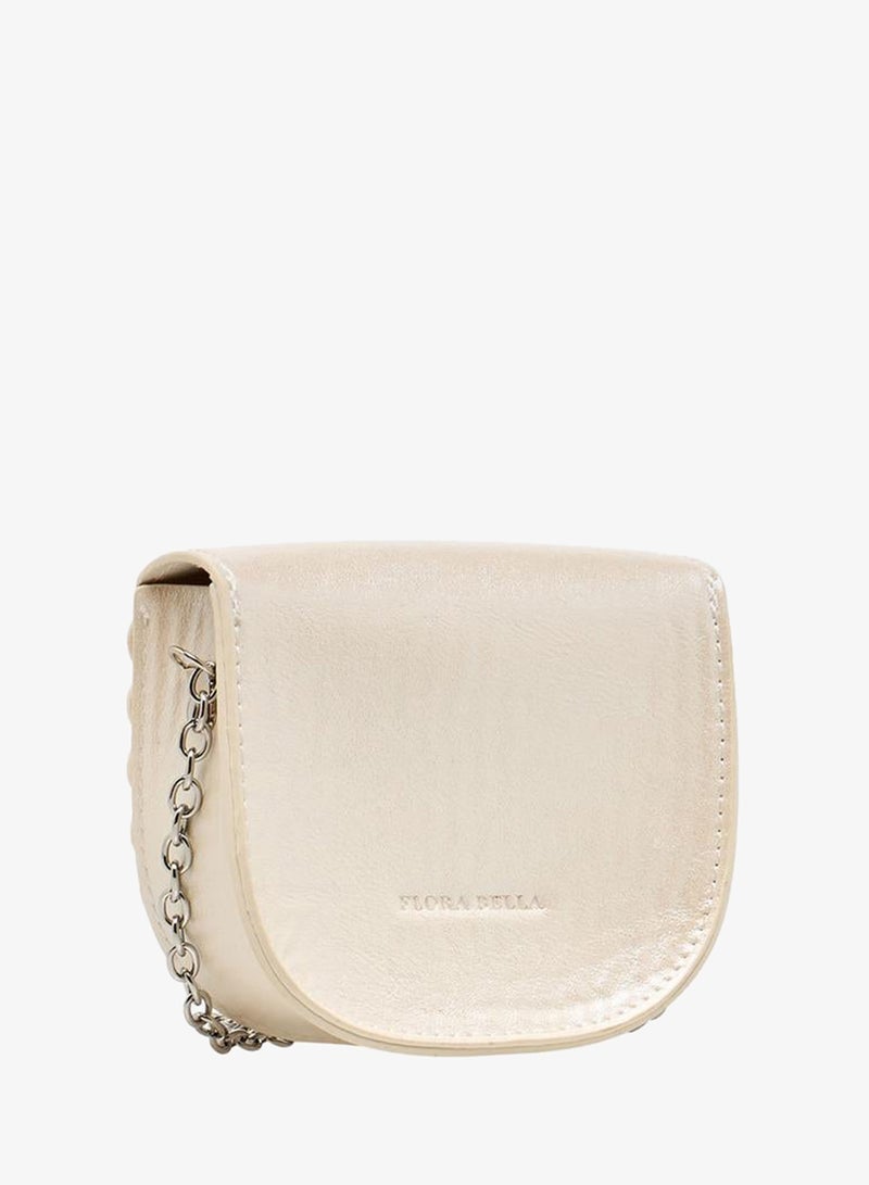 Flora Bella By Shoexpress Floral Applique Crossbody Bag with Chain Strap - Image 4