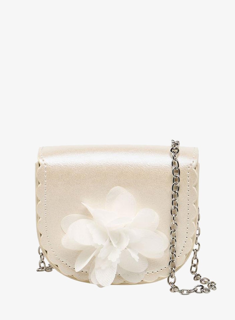 Flora Bella By Shoexpress Floral Applique Crossbody Bag with Chain Strap - Image 1