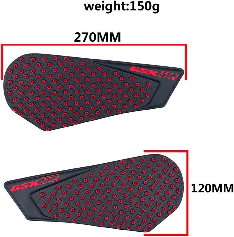 ZXXM CYOIDAI Red Gas Fuel Tank Pad Traction Side Fuel Knee Grip Decal for Suzuki GSXR 600 750 (2011-2019) - Image 5