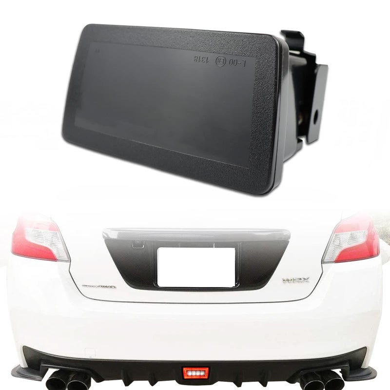 PGTOPONE JDM Smoked Lens Rear Fog Light Bumper Lamp Function As Running Brake Light Reverse Light Compatible with Subaru WRX STI Impreza XV Crosstrek Wire Harness Mounting Bracket Smoked
