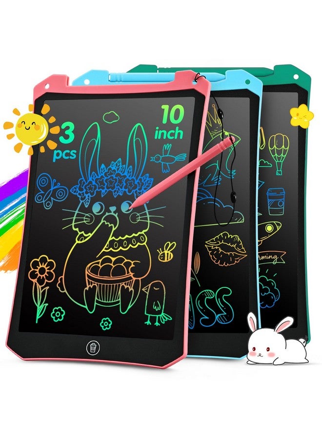 Eoocoo Kids Toys Gifts, Lcd Writing Tablet 10 Inch Doodle Board, 3 Pack Electronic Drawing Tablet, Drawing Pad Toys For Kids, Kids Birthday Gifts Toys For 3 4 5 6 7 Years Old, Toddler Travel Essential - Image 1