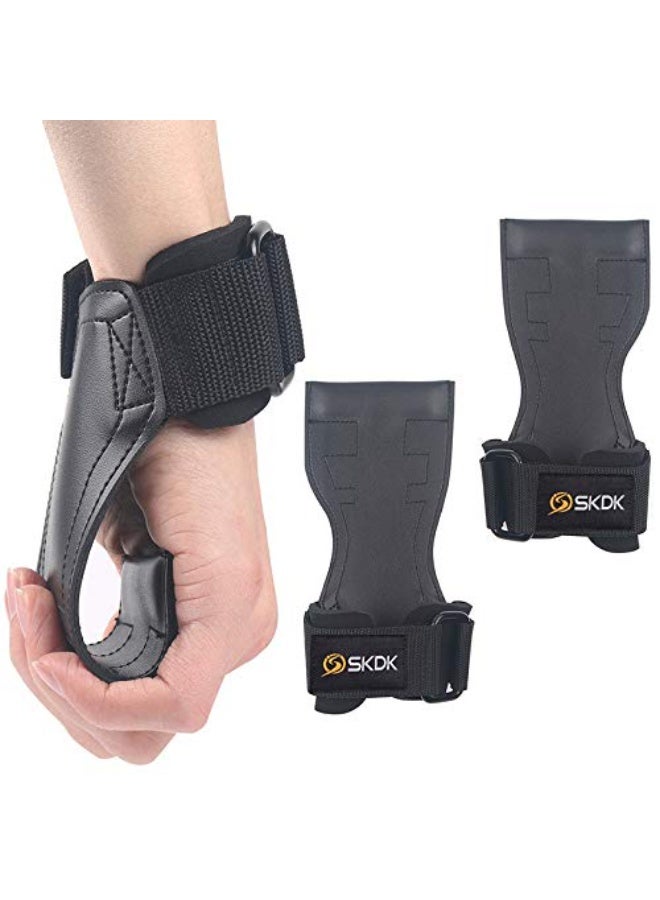 إس كي دي كي 1 زوج من أحزمة رفع الأثقال لرفع الأثقال أحزمة معصم اليدين مقابض يدوية ممتازة لرفع الأثقال للرجال والنساء لتدريب القوة لرفع الأثقال في صالة الألعاب الرياضية - Image 1