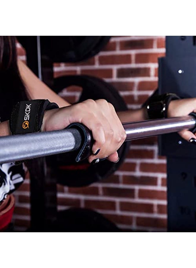 إس كي دي كي 1 زوج من أحزمة رفع الأثقال لرفع الأثقال أحزمة معصم اليدين مقابض يدوية ممتازة لرفع الأثقال للرجال والنساء لتدريب القوة لرفع الأثقال في صالة الألعاب الرياضية - Image 3