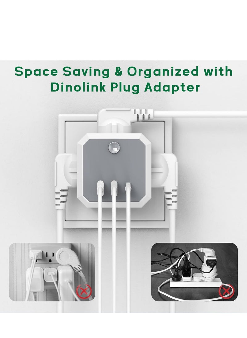 SYOSI 7-in-1 Multi Plug Adapter with 1 USB C 2 USB A 4 Way 3 Plugs Socket adapter USB Wall Charger 4 Way Wall Socket Extension 13A UK Power Cube Extender for Travel Home Office Kitchen 13A 3250W  - Image 4