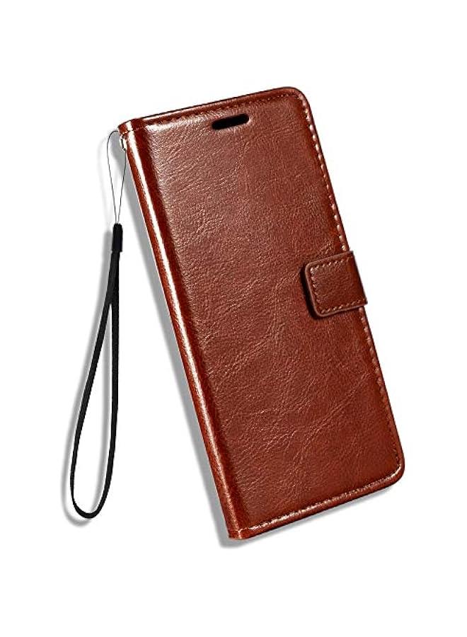 Premium Brown PU Leather Flip Case Cover with Card Holder and Kickstand for Tecno Pova 4 (6.82 inch)  - Image 2