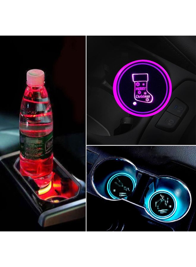 HuHa Car AcrylicColorful USB Charger Water Cup Groove LED Atmosphere Light(Socks) - Image 1