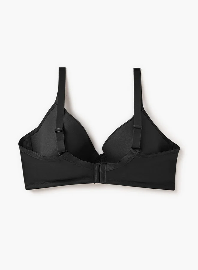Aadaraya Aadaraya Plunge Bra with Hook and Eye Closure