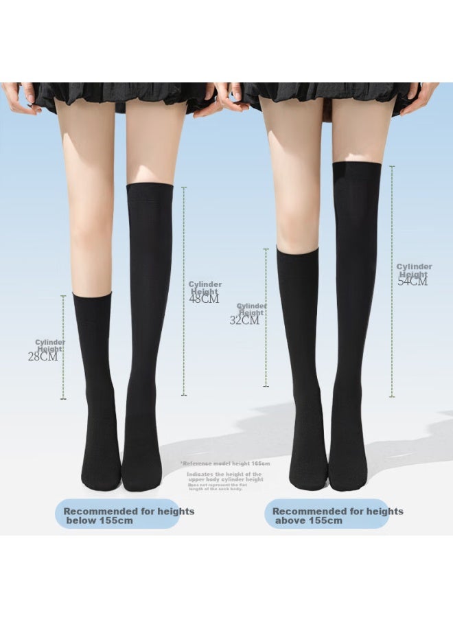 Picking up socks Socks Diary Thin Pressure Leg Socks Women Summer Slim Leg Jk Socks Anti-Slip Sunscreen Cool White Socks Women Black Over-The-Knee Socks - Image 5
