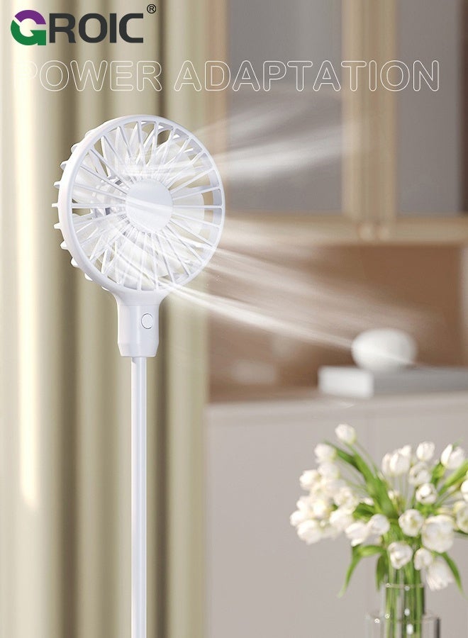 GROIC مروحة USB، مروحة محمولة صغيرة للدوران 360°، مروحة شخصية صغيرة للمنزل والمكتب، مروحة مكتبية متوافقة مع جميع مخرجات USB مثل اللابتوب/الباور بانك/المقبس، مروحة جيب للسفر والتنقل (مع مفتاح) - Image 2
