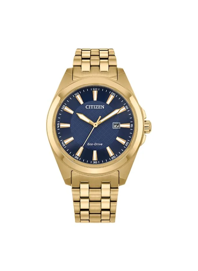 سيتيزن Men's Stainless Steel with Gold Plating Strap Eco-Drive Standard Watch BM7532-54L - 41 mm