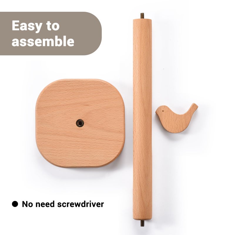 Cambiar Paper Towel Holder, Cute Bird Wooden Kitchen Roll Stand Organizer Countertop Free Standing, Housewarming Gift New Home - Image 3