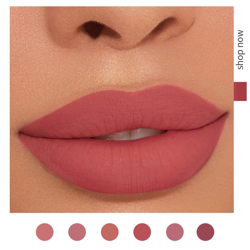 6 Colors 2.5ml Matte Lip Gloss Kit Moisturizing Long-lasting Waterproof Non-stick Cup Liquid Lipstick Lip Paint - Image 2