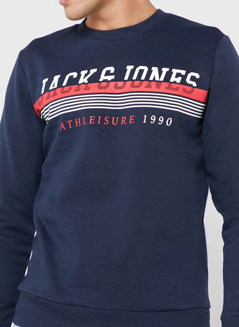 JACK & JONES Logo Print Sweatshirt