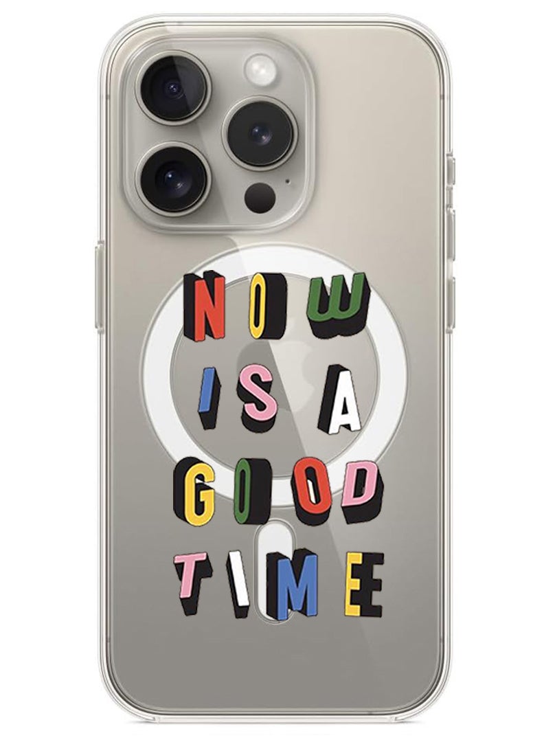 Theodor Magnetic Case for iPhone 15 Pro Max 6.7-inch Compatible with MagSafe Wireless Charging, Shockproof Phone Bumper Cover Good time copy - Image 1