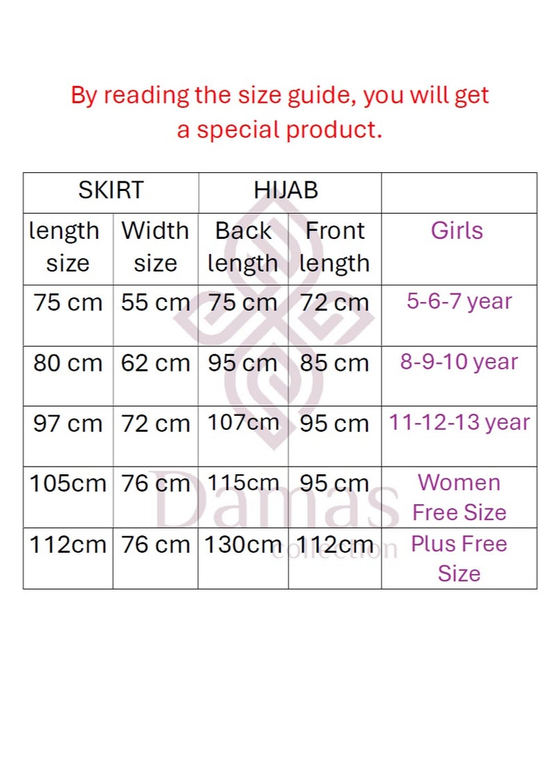 DAMAS COLLECTION - Two Piece Islamic prayer dress for girls kids and women -Prayer Clothes for girls and Muslim Women-Prayer Abaya For women and girls kids- Umrah essentials for women -Prayer dress women - Image 1