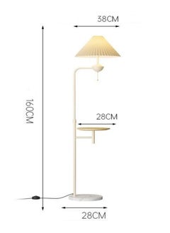 Floor Lamp, Modern Elegant Floor Lamp with Tray, Light Yellow Pleated Lampshade Floor Lamp for Office Cafe Den Living Room Bedroom White 160x28 cm - pzsku/ZB2D5664A2E988D0FF3FAZ/45/_/1720663865/59d2db55-3755-47cc-ab7c-16fbc53ef6cd