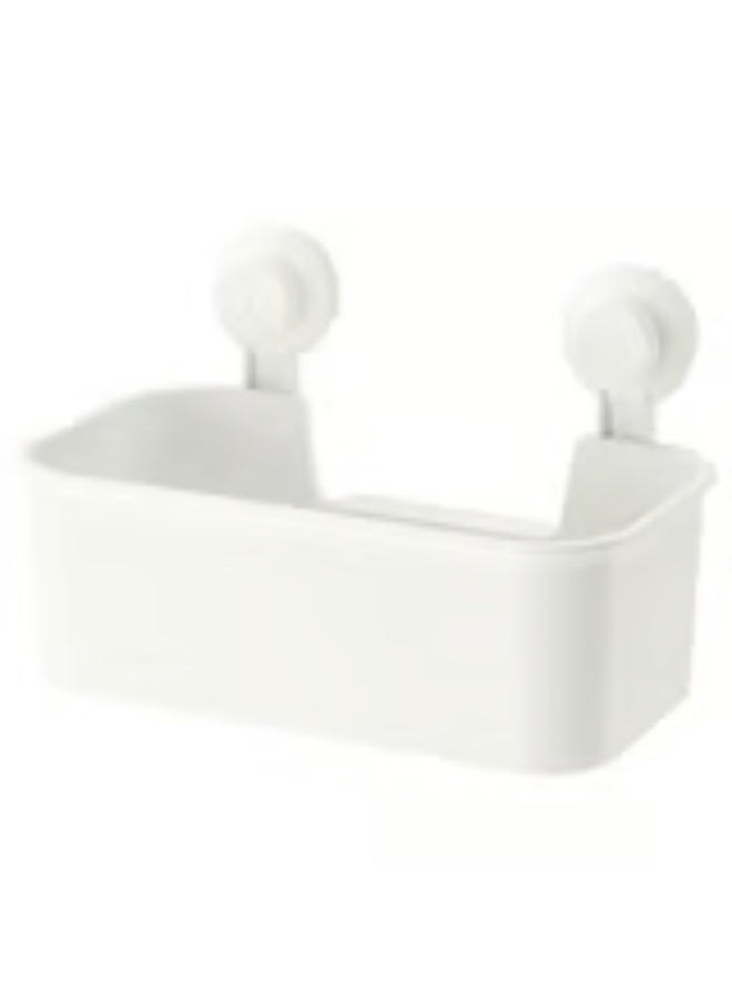 Basket with suction cup, white - Image 1