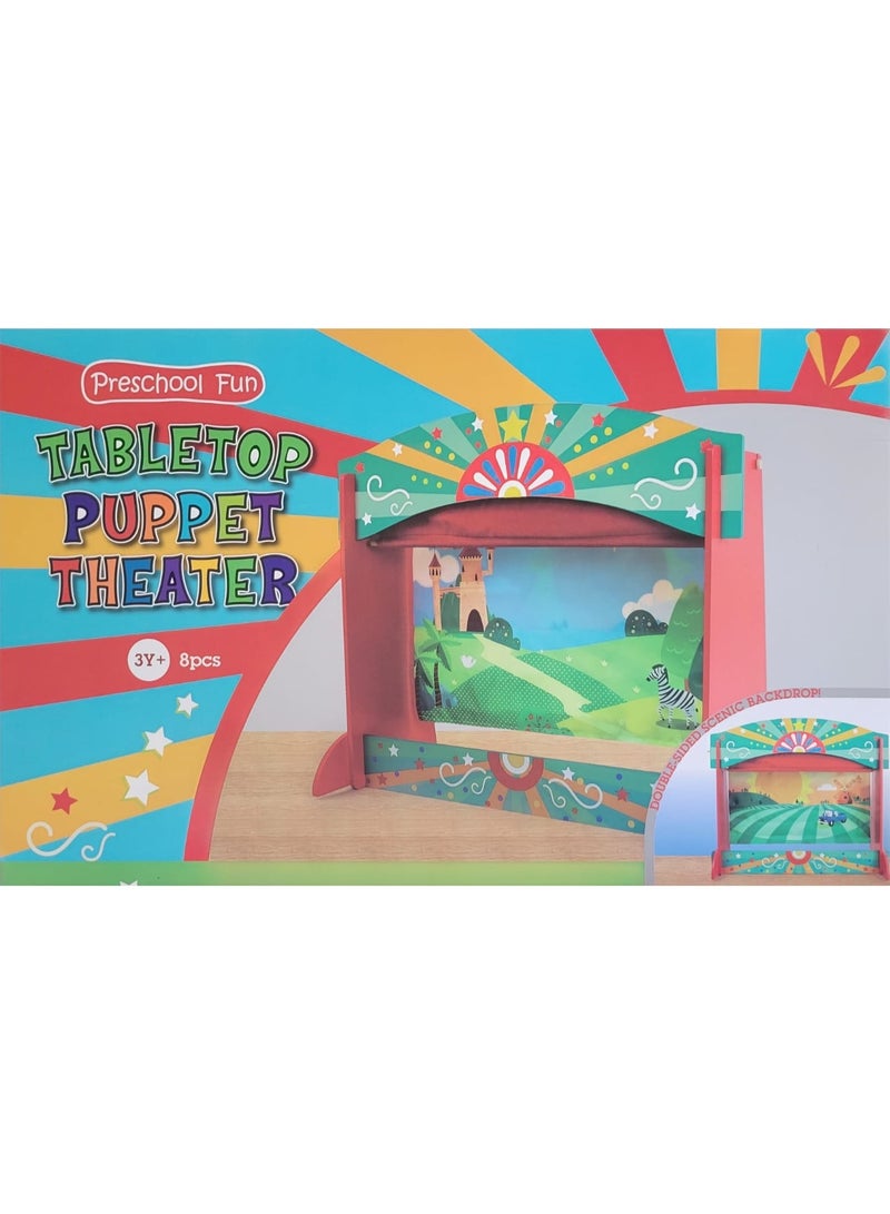 Preschool Fun Tabletop Puppet Theater – Red Combo - Image 1
