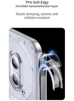 erorex Luxury Magnetic For Wireless Charging Case Compatible With Nothing Phone 2A Shockproof Matte Clear Fundas For Nothing Phone 2A Black  - Image 5