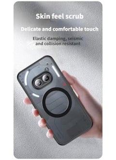 erorex Luxury Magnetic For Wireless Charging Case Compatible With Nothing Phone 2A Shockproof Matte Clear Fundas For Nothing Phone 2A Black  - Image 4