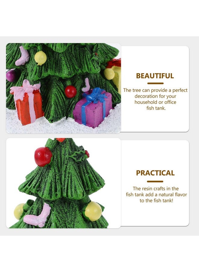 POPETPOP Christmas Aquarium Decoration Christmas Tree Resin Fish Tank Decoration Micro Landscape Ornaments For Holiday Aquarium Supplies Table Decor - Image 5