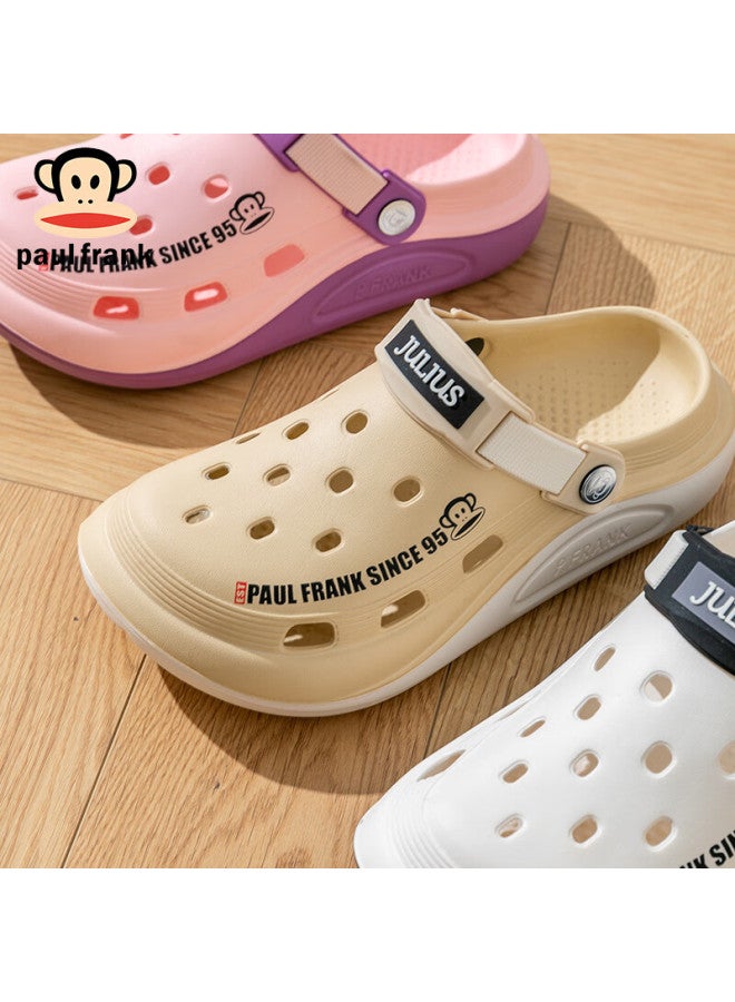 Paul Frank Big Mouth Monkey Hole Shoes Women's Summer Sandals Home Outdoor Wear Eva Toe Beach Men's Slippers 332 Lotus Pink 40-41
