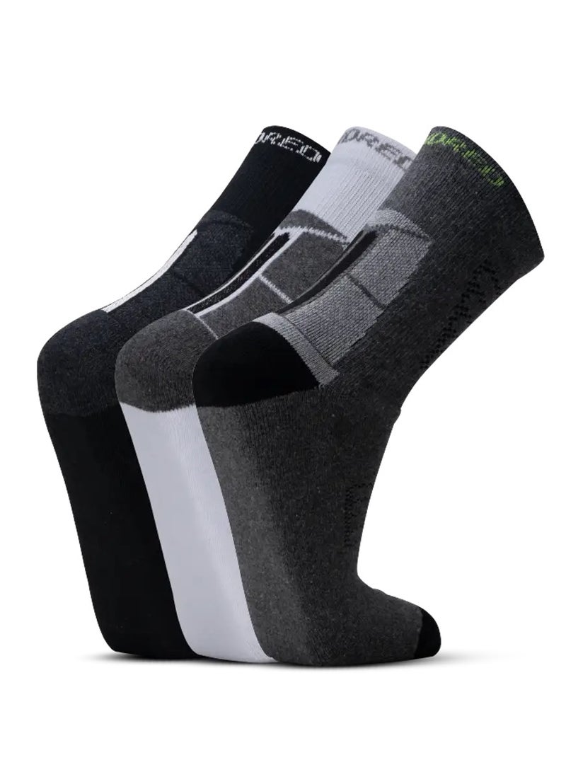 HUNDRED Men'S Sports Socks-High Quarter (Assorted) (Hbas-3M058-T) - Image 3