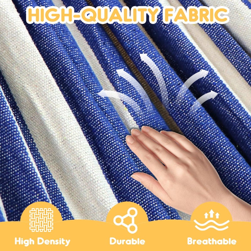 ANYOO Cotton Hammock Portable Camping Hammocks for Hanging Sturdy Garden Comfortable Fabric Hammock with Tree Straps Up to 660lbs with Travel Bag for Camping Outdoor/Indoor Patio Backyard - Image 3