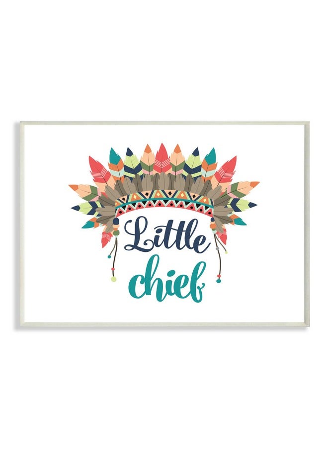 Stupell Industries - Stupell Home Décor Little Chief With Feathers Wall Plaque Art, 10 X 0.5 X 15, Proudly Made In Usa - Image 1