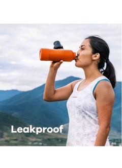 Generic Water Bottle 709 ml (24 oz) - Vacuum Insulated Stainless Steel Water Bottle with Leak Proof Flex Cap and Powder Coat - BPA-Free - Standard Mouth  - Image 5