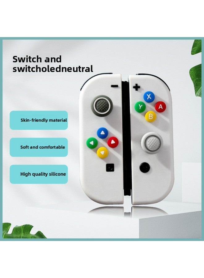 Switch Silicone Key Cap NS Direction Silicone Color Key Sticker Joycon Key Sticker Handle Rocker Cap-Product Color:NS Silicone Key Suit-Pink - Image 2