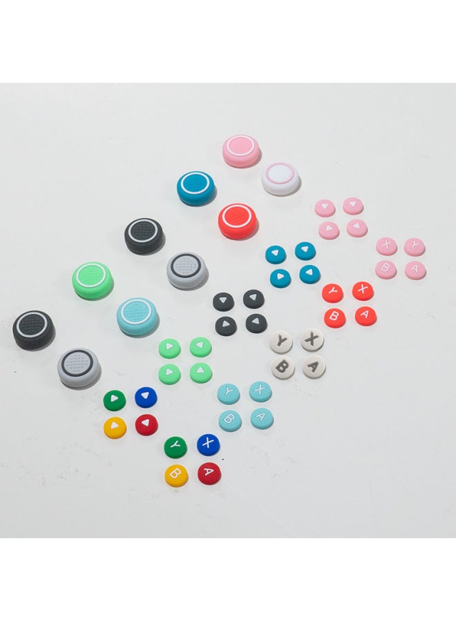 Switch Silicone Key Cap NS Direction Silicone Color Key Sticker Joycon Key Sticker Handle Rocker Cap-Product Color:NS Silicone Key Suit-Pink - Image 5