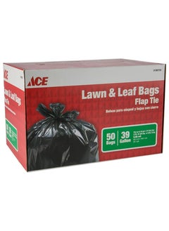 Lawn Bag With Flap Tie 50 Pcs Black