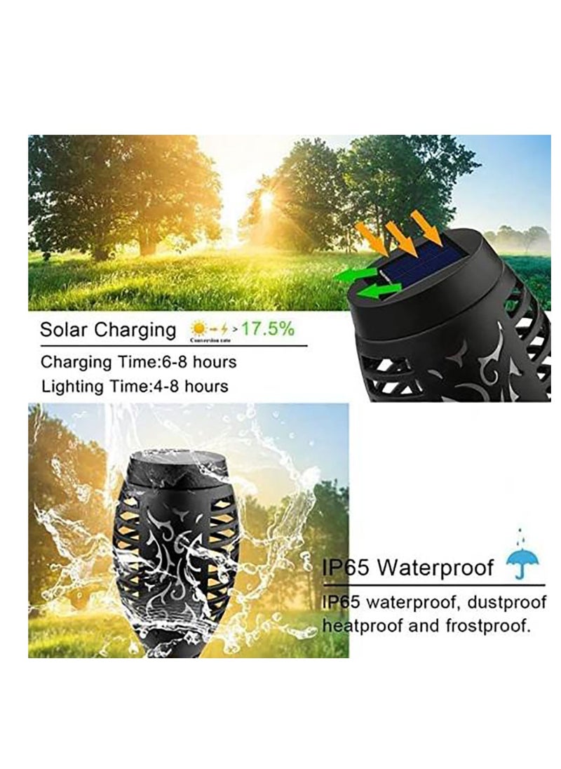 Generic - 2 Pcs Solar Torch Light  with Flickering Flame - 2 size - Image 1