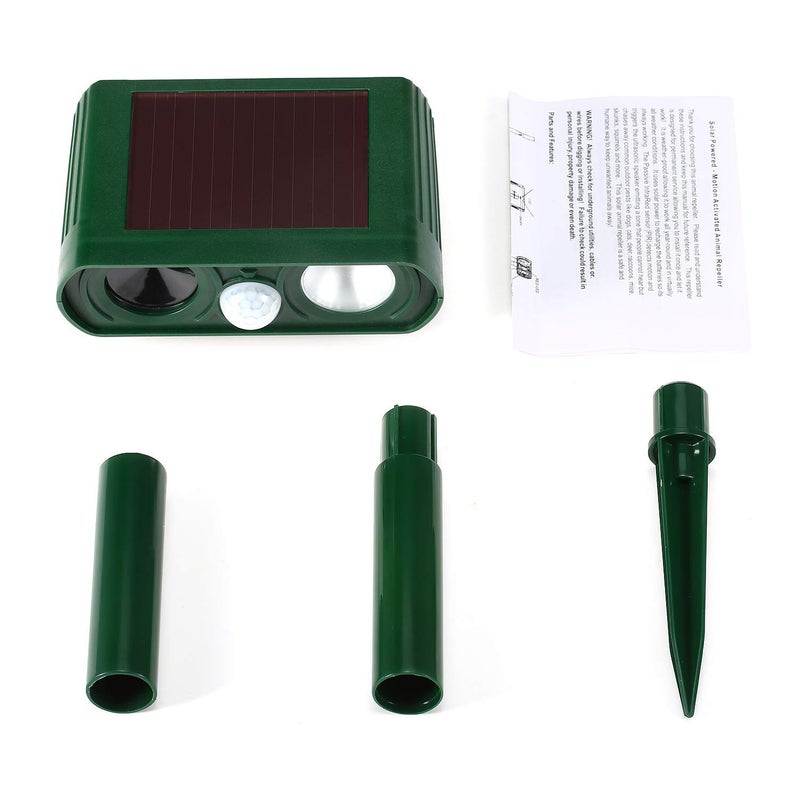 Ariie Animal Repellent Solar Powered Ultrasonic Animal Repellent Motion Sensor and Flashing Light Outdoor Weatherproof Farm Garden Lawn for Cat Dog Coyote Bird Skunk Snake Raccoon Rabbit Squirrel (1 Pack) - Image 5